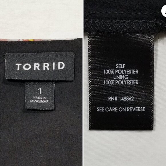 TORRID Size 1 Georgette Double Layer Swing Tank Top 6364E1M - Picture 5 of 6